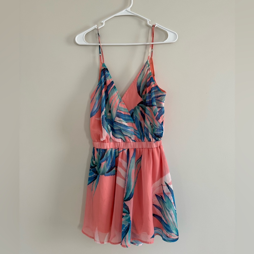 Show Me Your MuMu Coral and Teal Romper